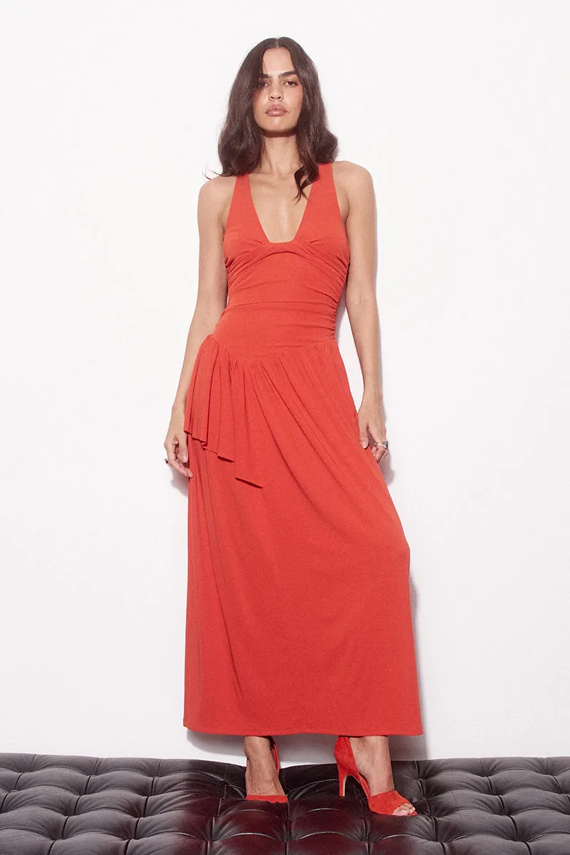 TULLI DRESS - VERMILION sold by SOVERE