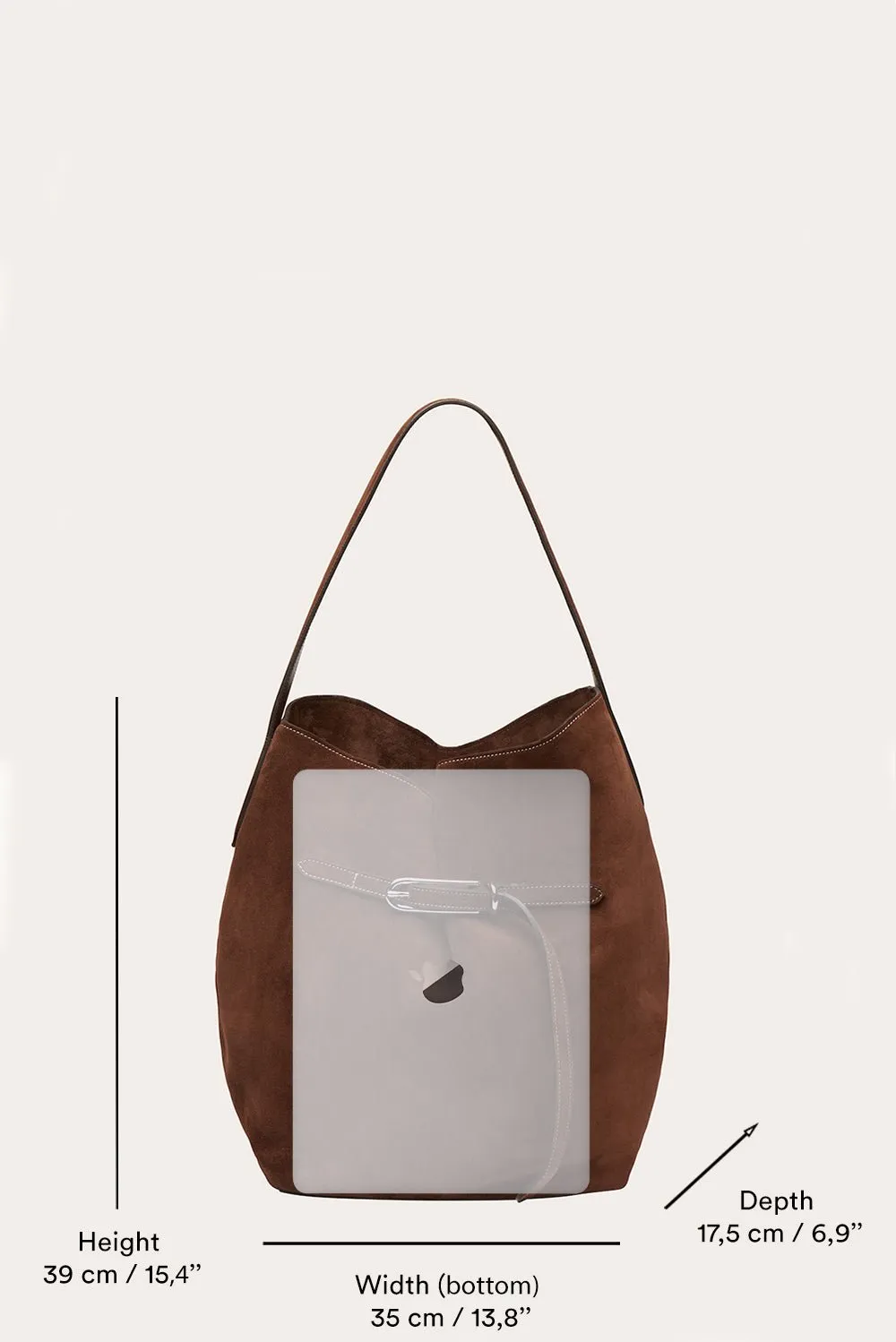 Belted Bucket Bag Large Beige Raffia sold by Liffner product image thumbnail 4