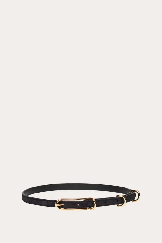 Three Keepers Belt Black Suede made by Liffner