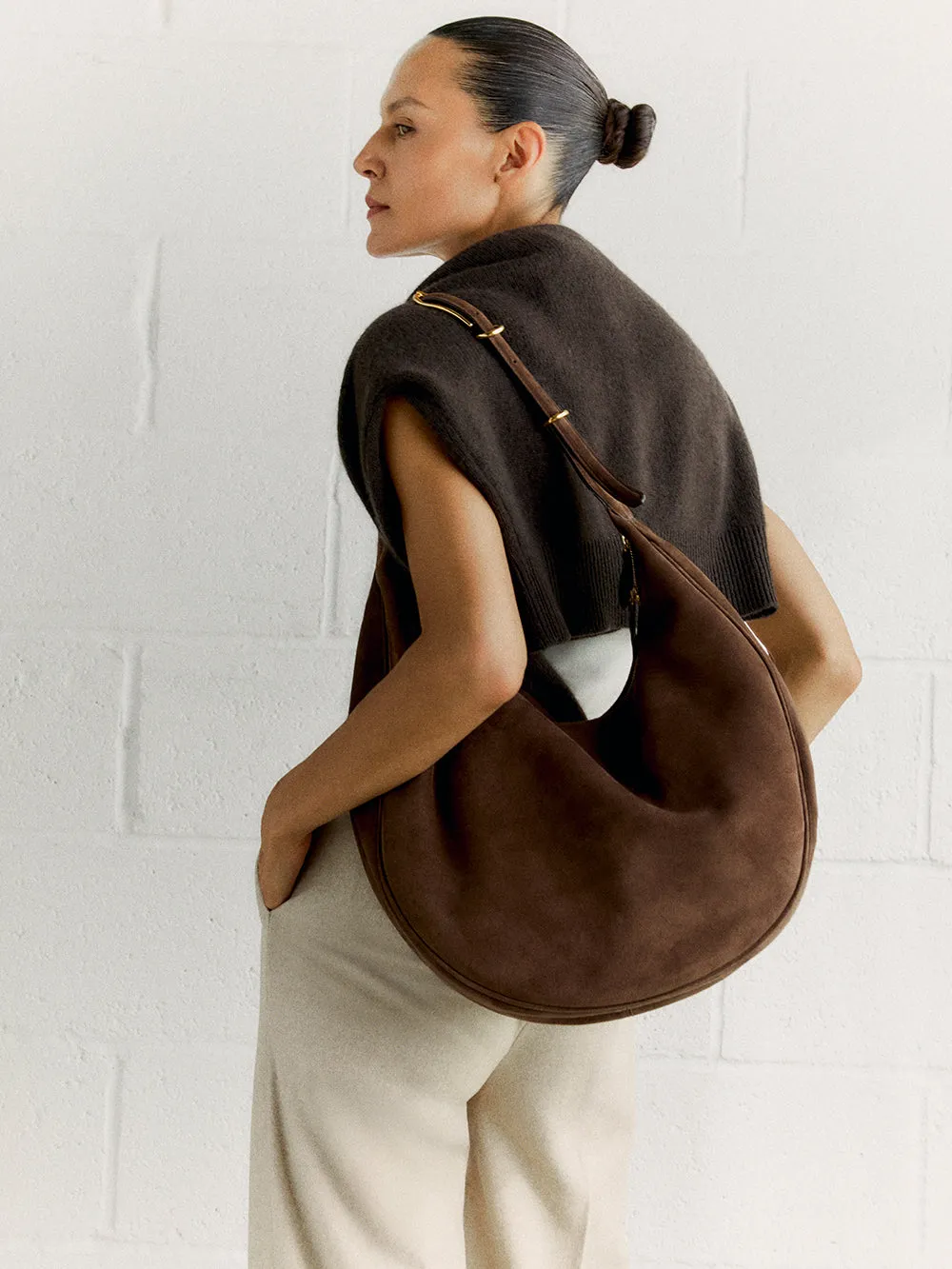 Moon Hobo Dark Brown Suede sold by Liffner product image thumbnail 2