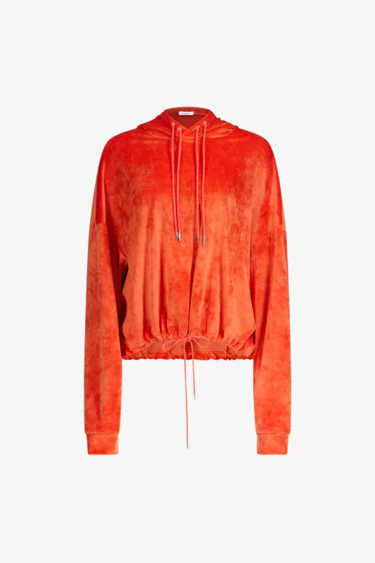 Blood Orange Velour Hoodie made by PRINSCAVera