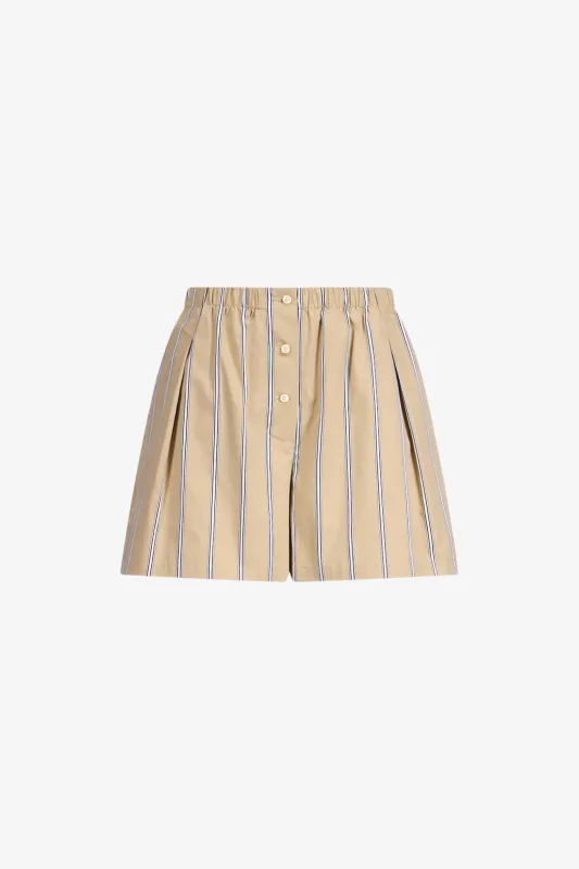 Striped Khaki Boxer Shorts made by PRINSCAVera