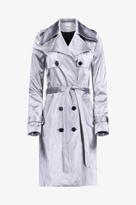 Silver Rainwear Trench Coat made by PRINSCAVera