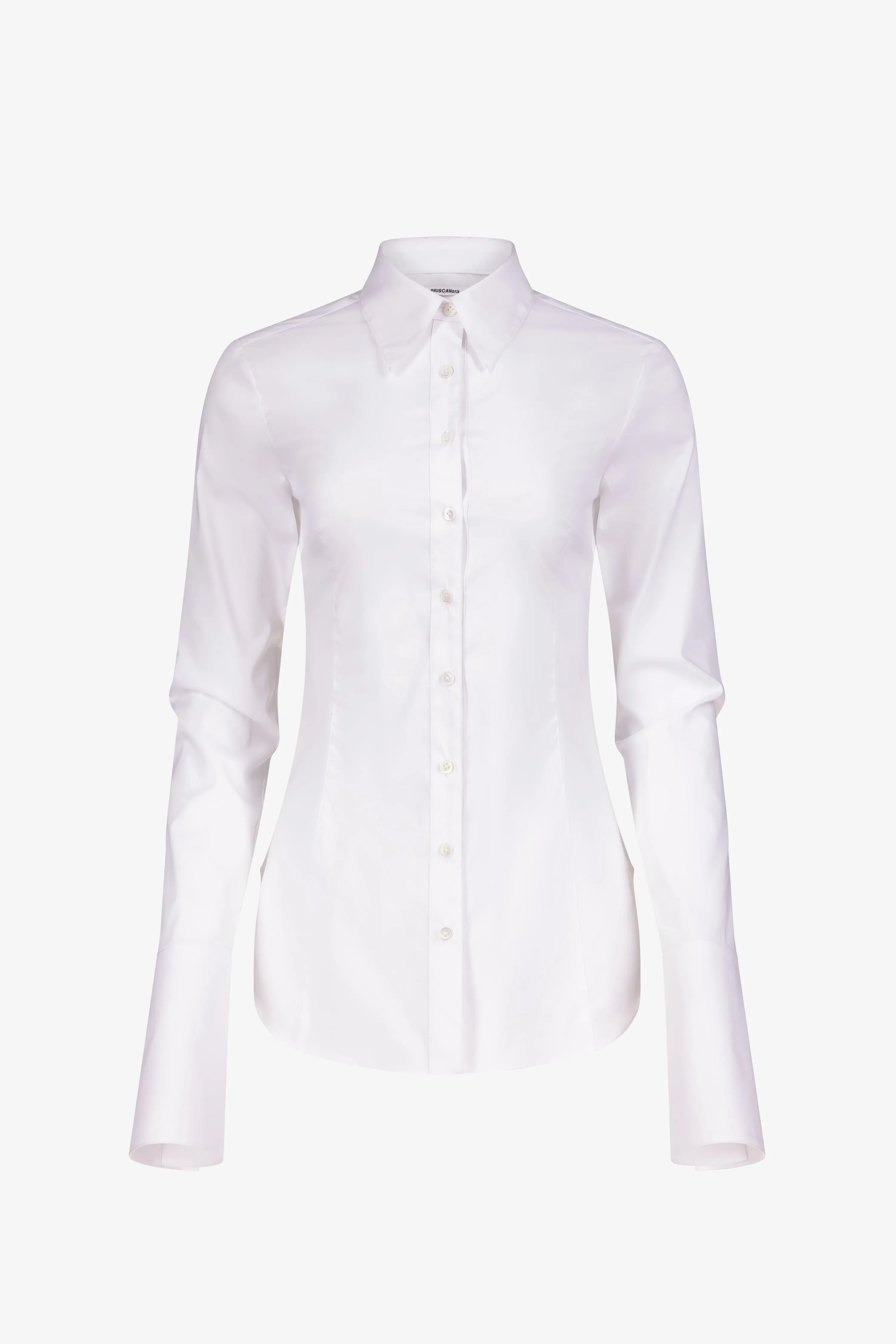 White Fitted Button Down sold by PRINSCAVera