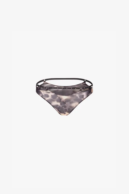 Tortoise Mesh Crystal Thong made by PRINSCAVera