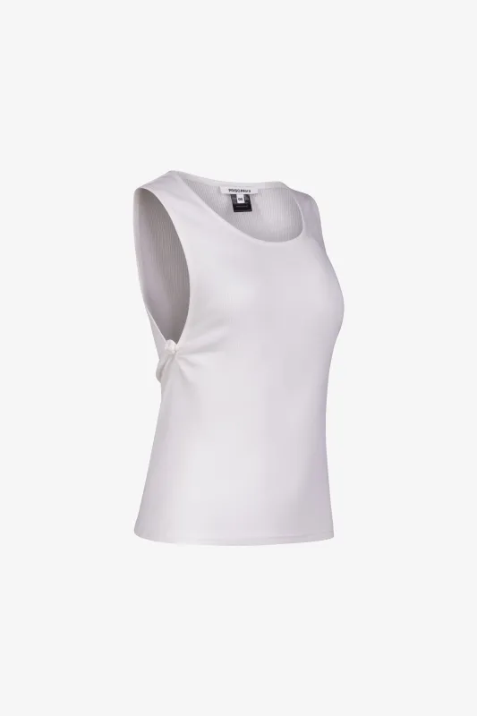 White Classic Knot Tank Top made by PRINSCAVera