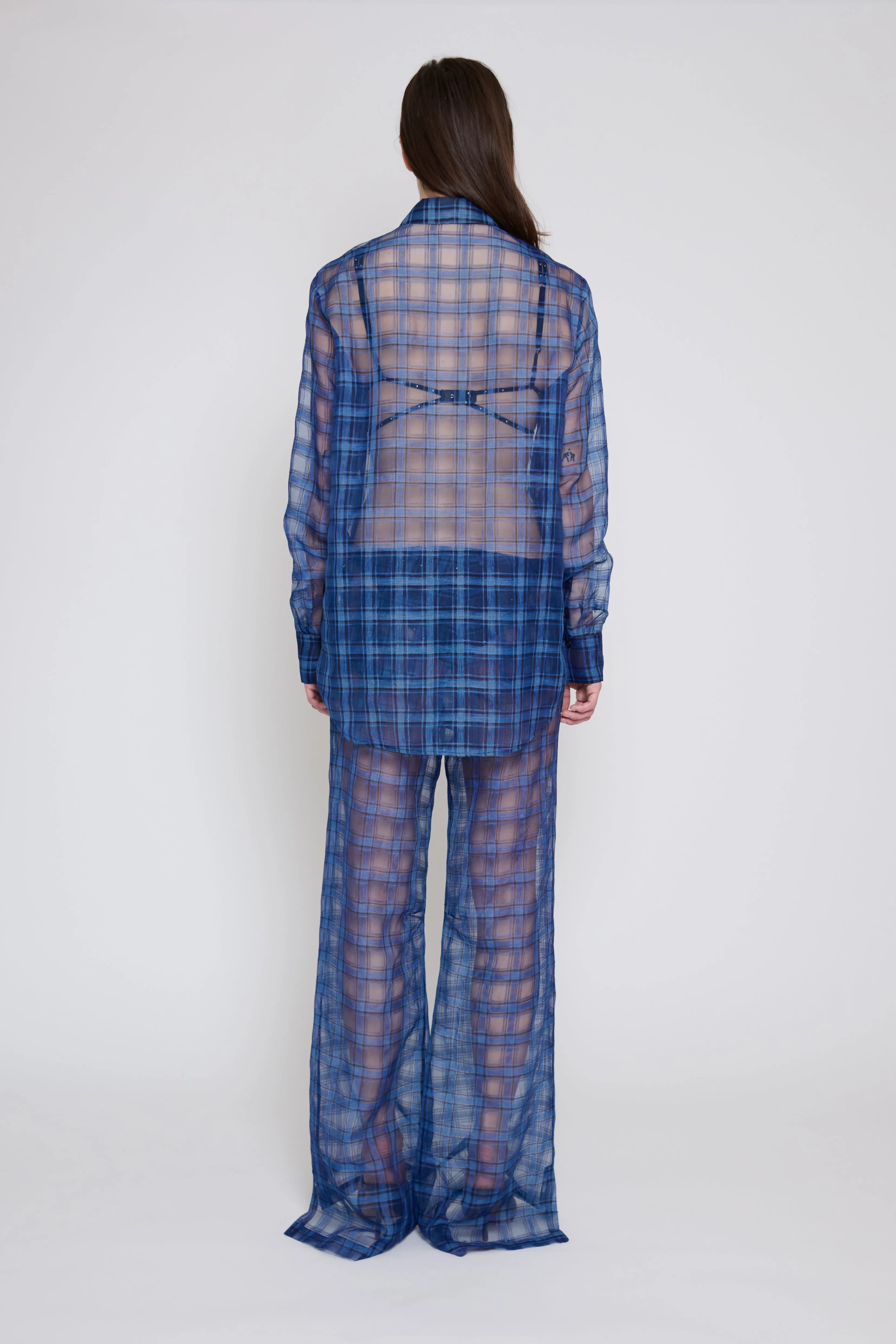 Indigo Plaid Relaxed Button Down sold by PRINSCAVera product image thumbnail 5