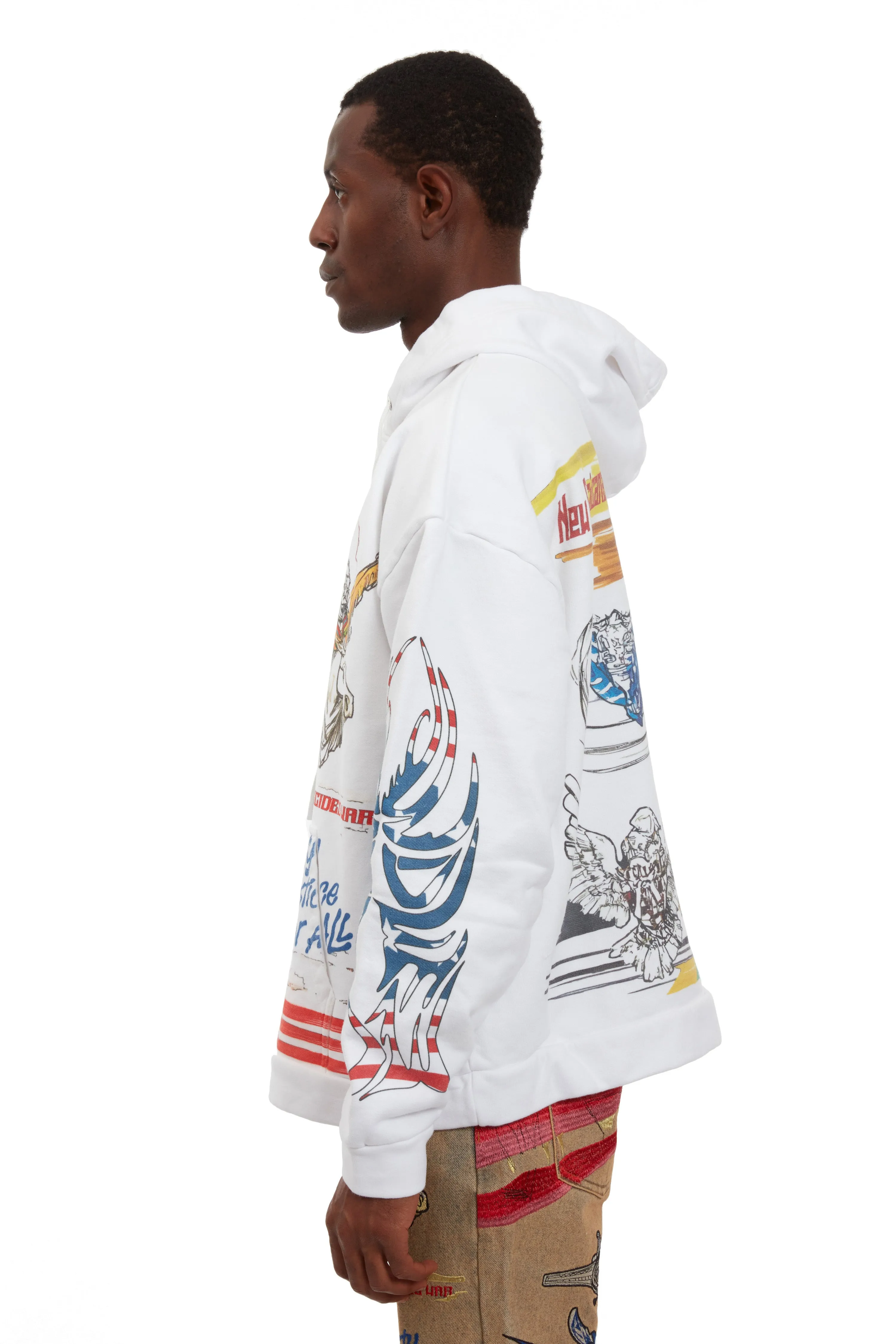 LIBERTY HOODED PULLOVER sold by WHO DECIDES WAR product image thumbnail 5