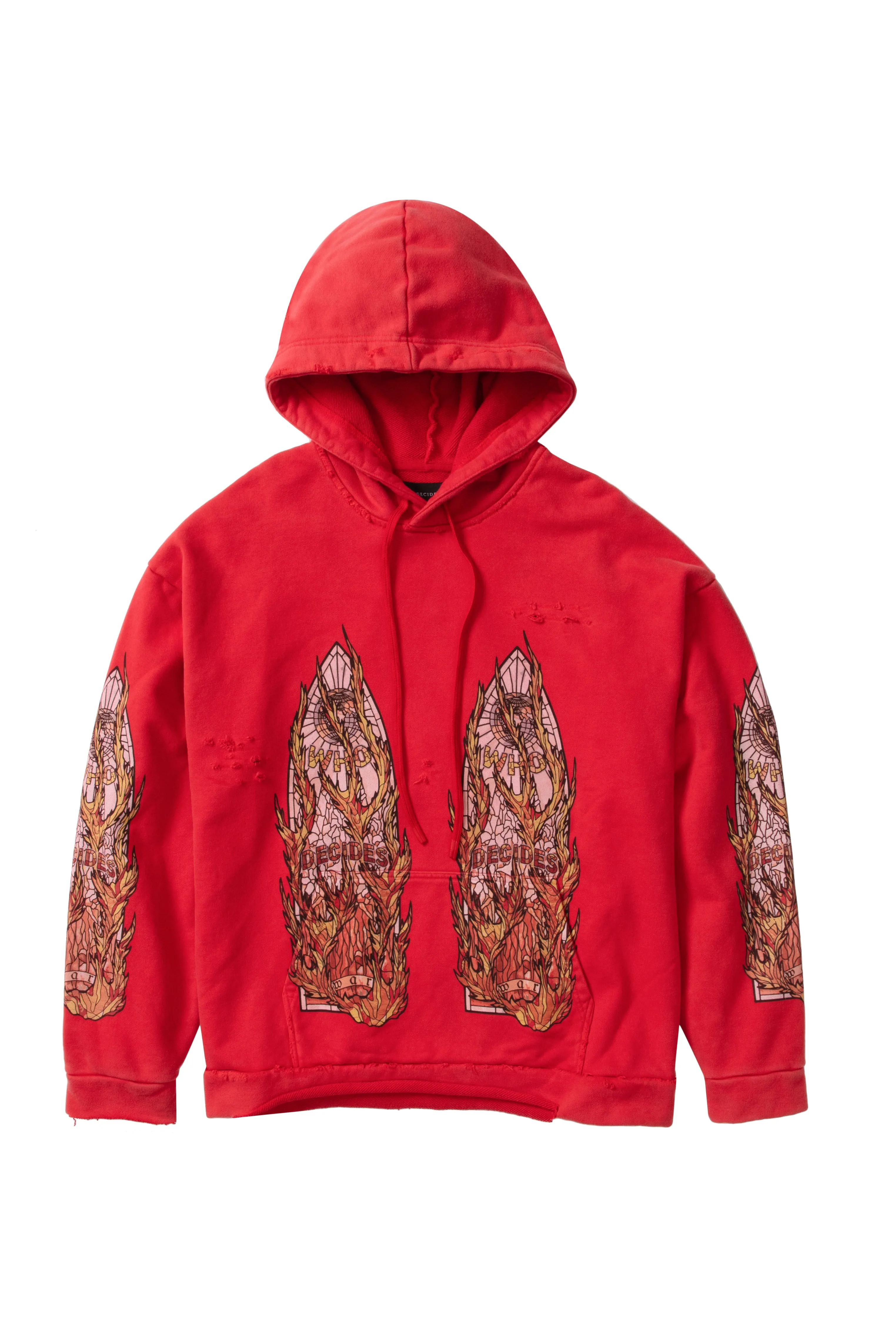 FLAME GLASS HOODED PULLOVER sold by WHO DECIDES WAR