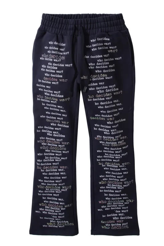 WDW SCRIPTURE SWEATPANTS made by WHO DECIDES WAR