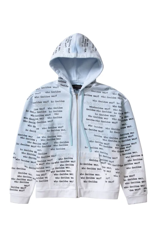 WDW SCRIPTURE ZIPPER HOODIE made by WHO DECIDES WAR