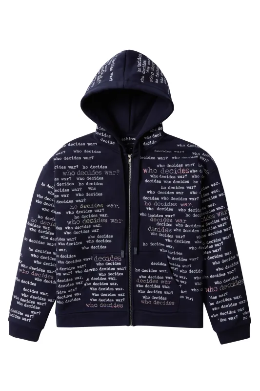 WDW SCRIPTURE ZIPPER HOODIE made by WHO DECIDES WAR