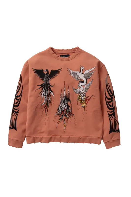 NEFARIOUS WINGED CREWNECK SWEATER made by WHO DECIDES WAR