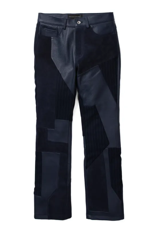 FRAGMENTED LEATHER TROUSER made by WHO DECIDES WAR