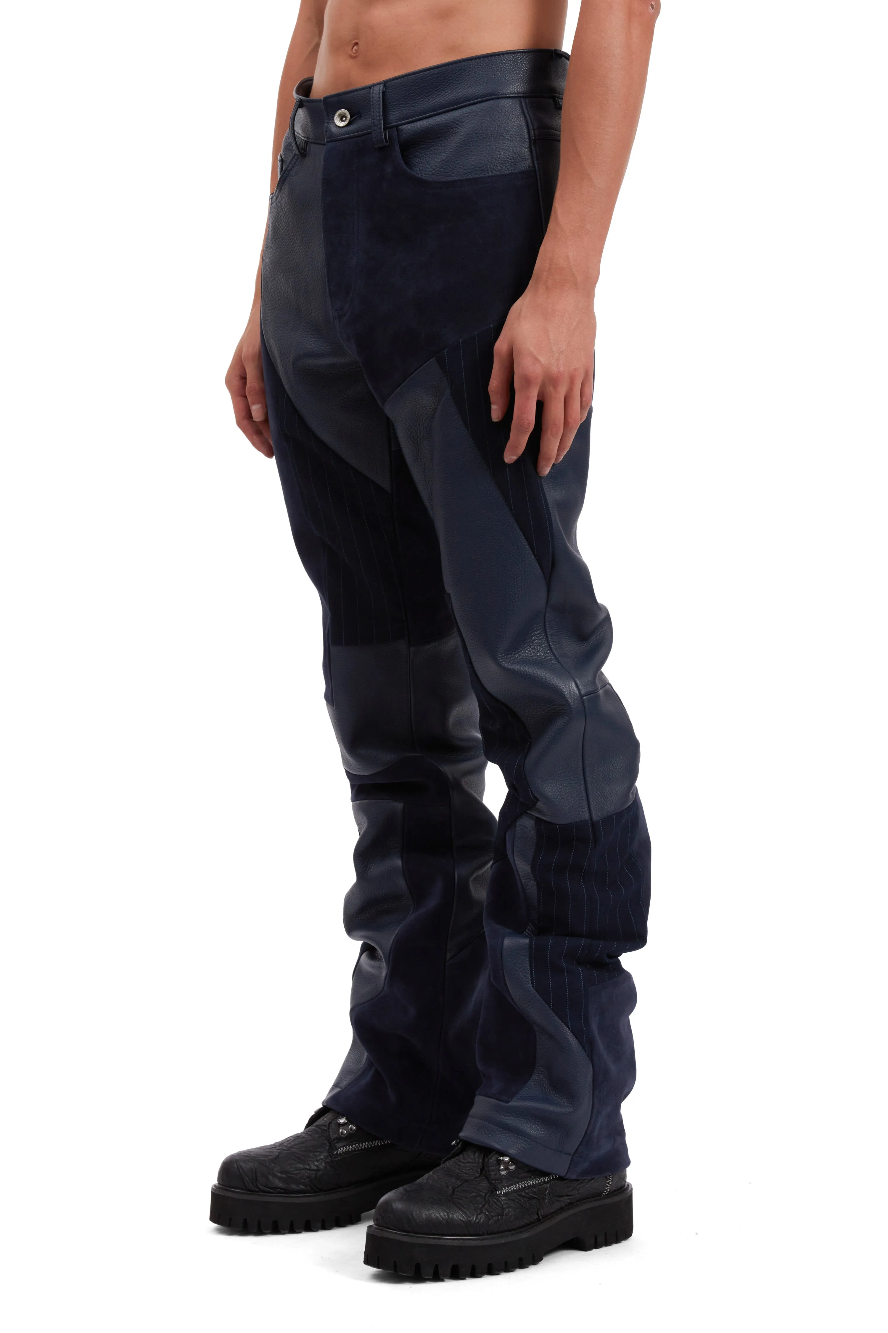 FRAGMENTED LEATHER TROUSER sold by WHO DECIDES WAR product image thumbnail 4