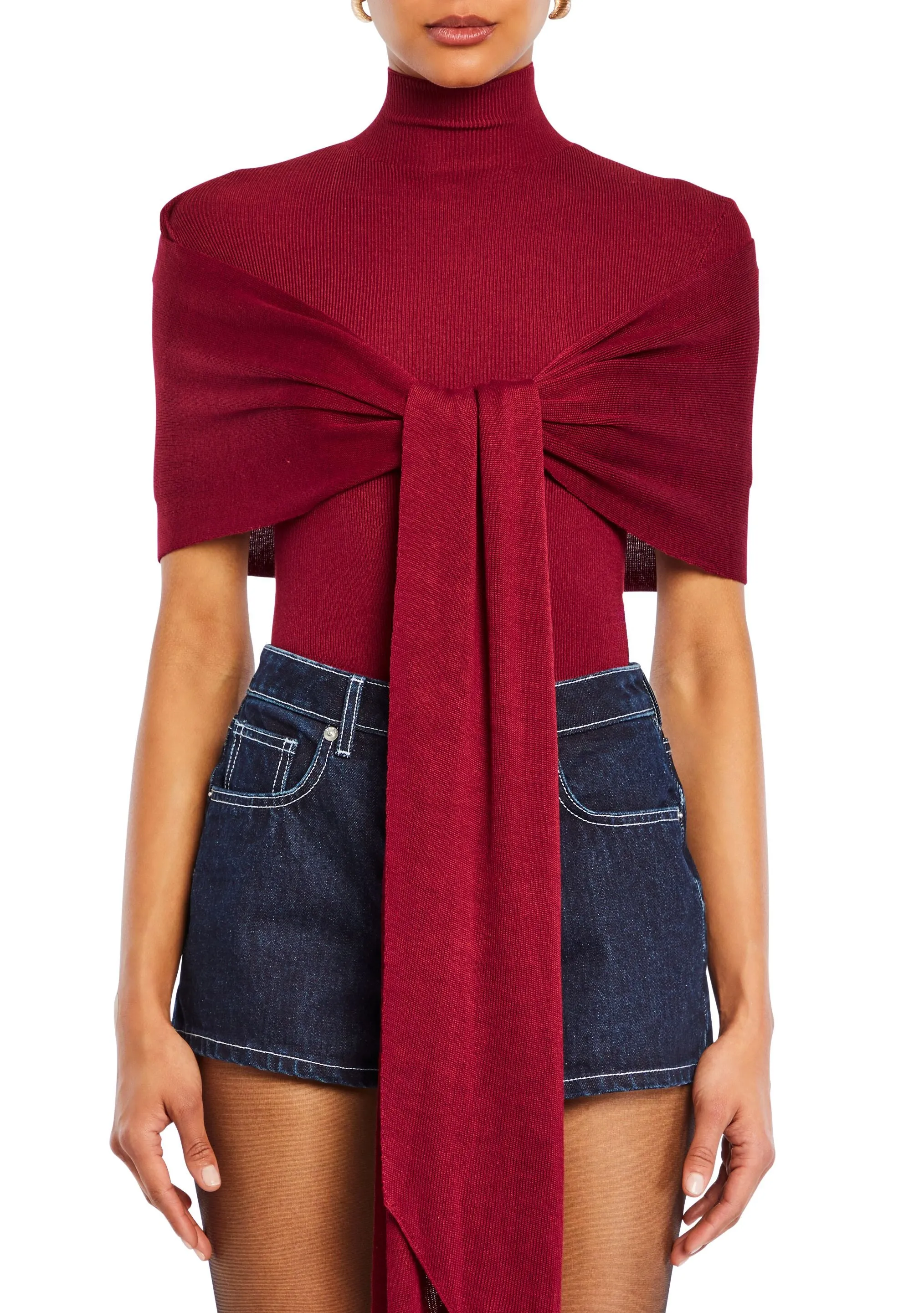 Noemi Knit Tie Top sold by Seroya