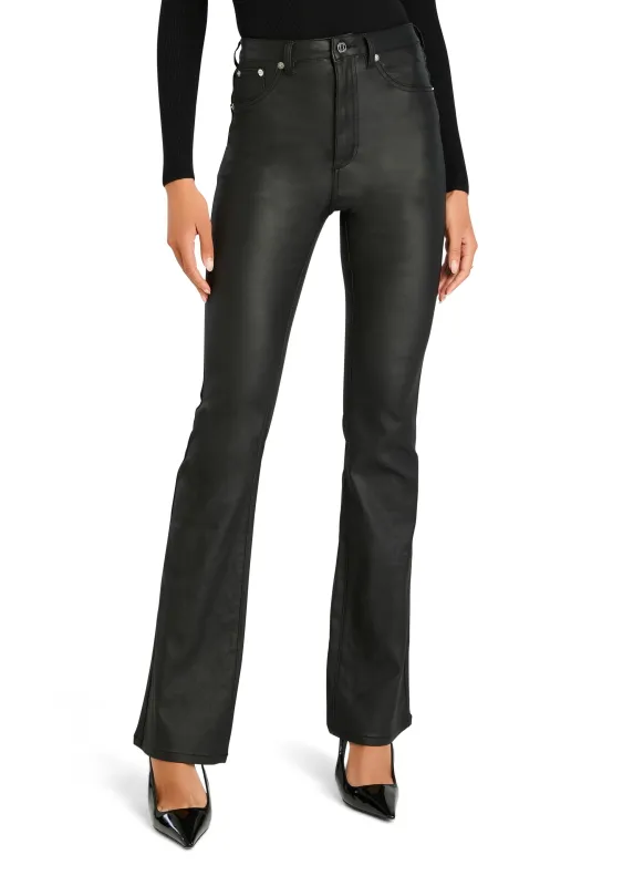 Presely Coated Denim High Rise Flare Jean made by Seroya