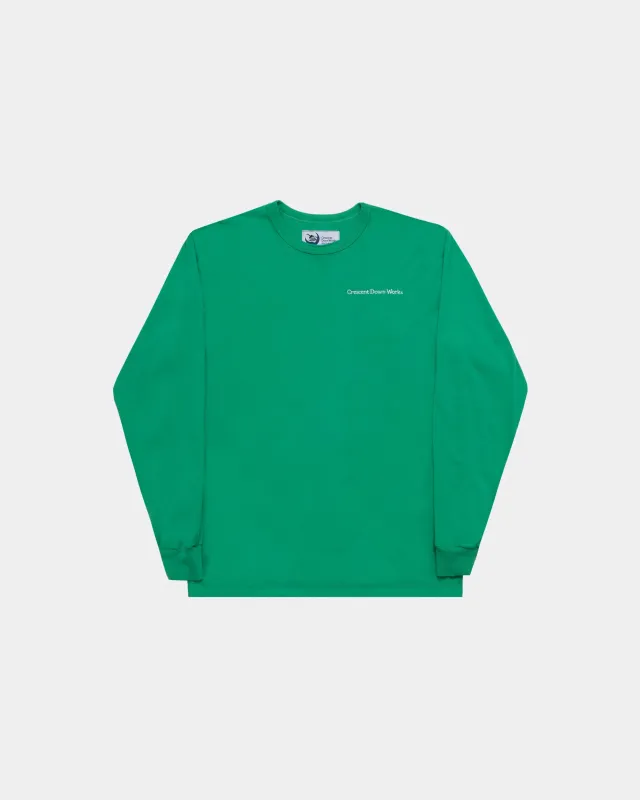 Long Sleeve logo T-shirt - Kelly (Final Sale) made by Crescent Down Works