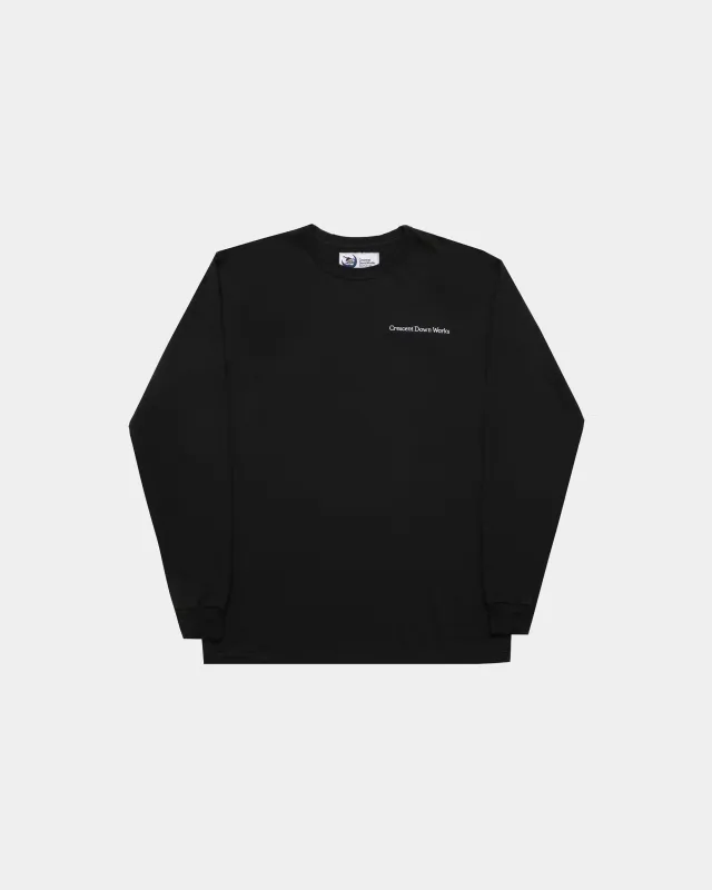 Long Sleeve logo T-shirt - Black (Final Sale) made by Crescent Down Works
