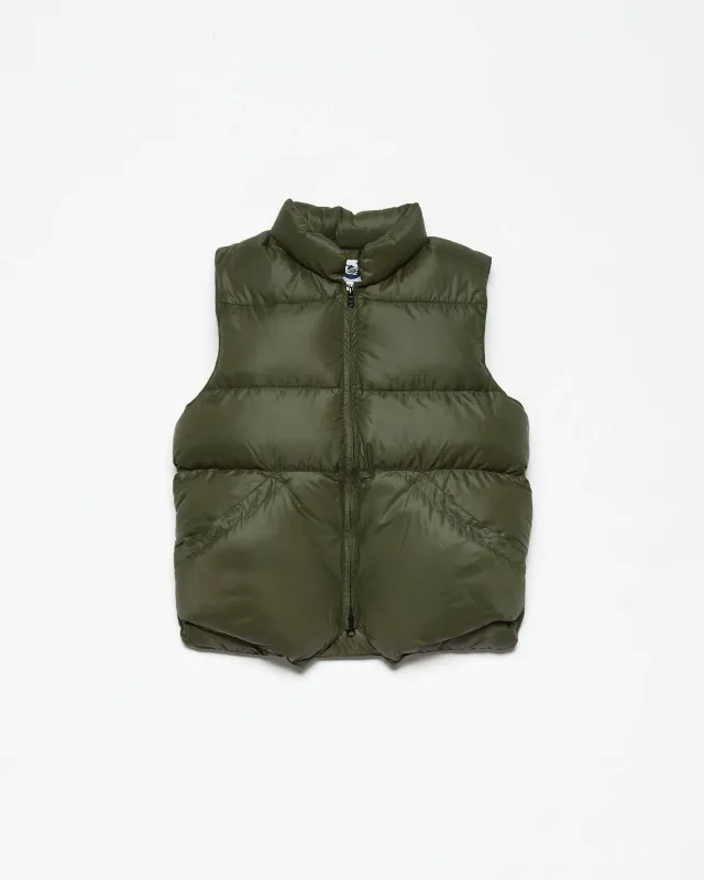 North by Northwest Vest - Streakfree Nylon - Olive made by Crescent Down Works
