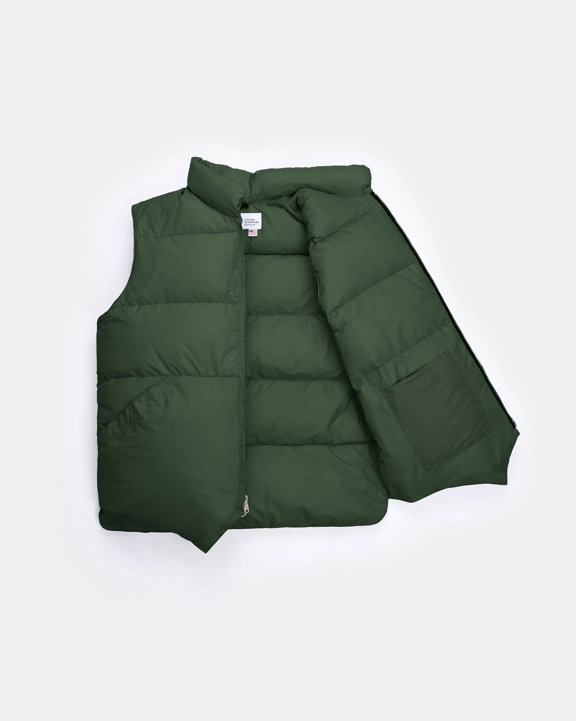 North by Northwest Vest - Streakfree Nylon - Hunter (Final Sale) sold by Crescent Down Works product image thumbnail 4