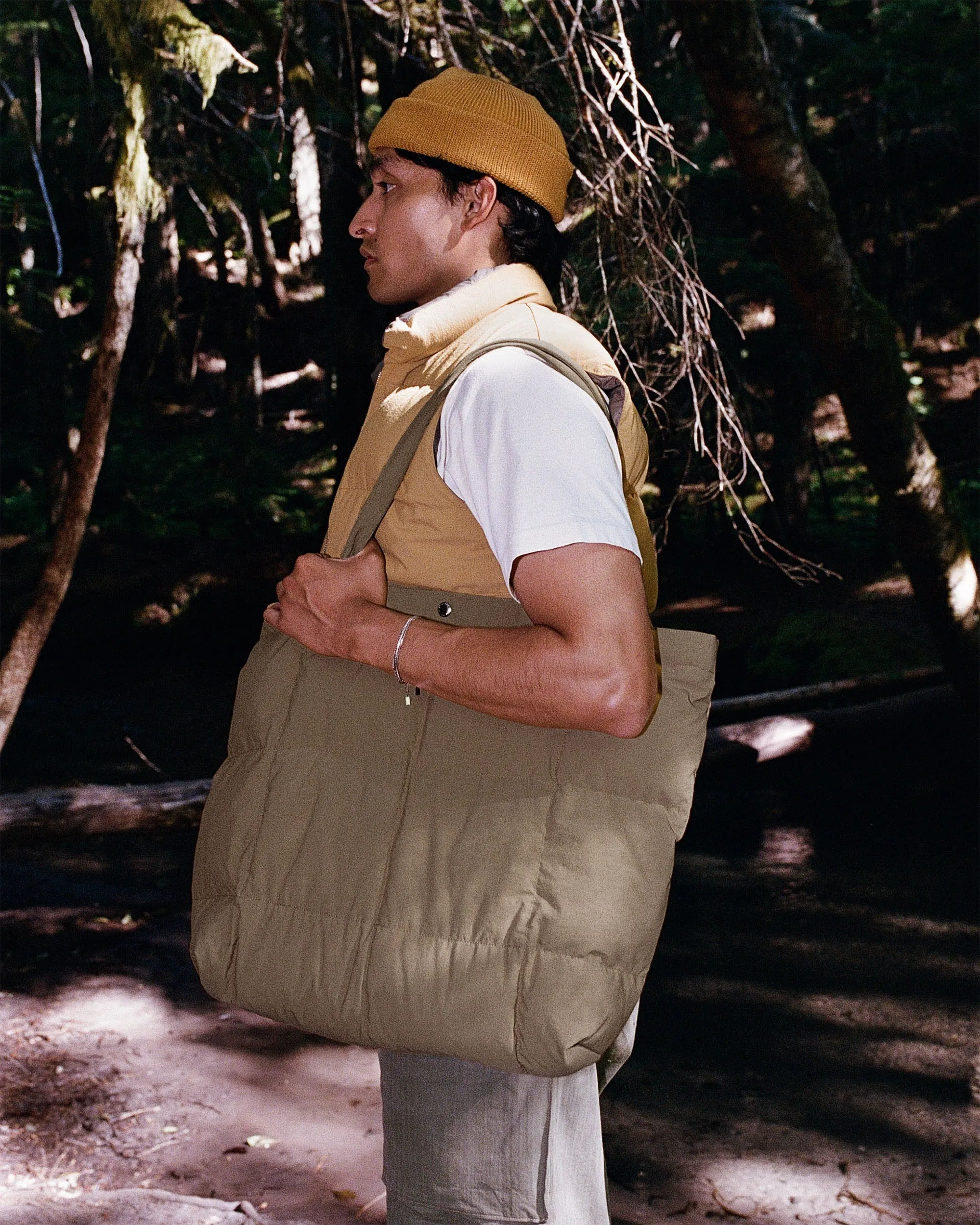 Down Tote - Recycled Ripstop - Brown sold by Crescent Down Works product image thumbnail 2