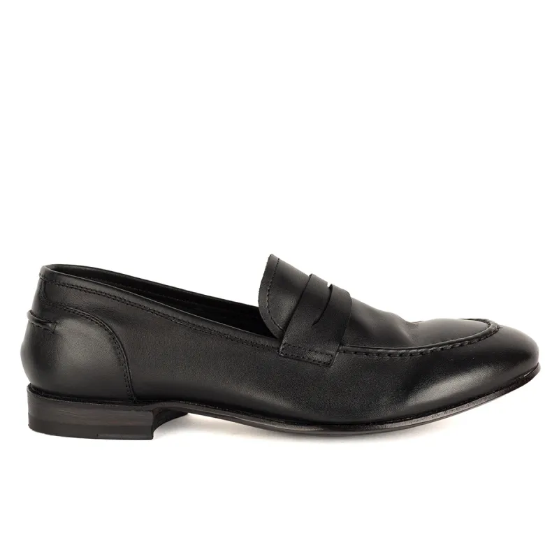 ZOE 89510<br>Black loafers made by ALBERTO FASCIANI