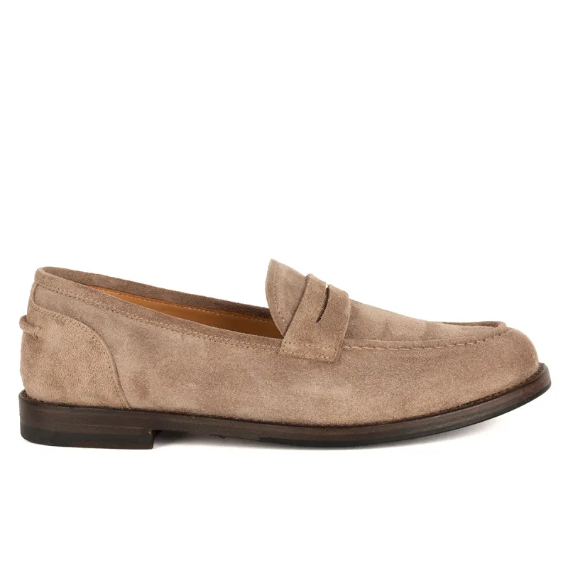 BRENDA 56040<br>Tramp suede College loafer made by ALBERTO FASCIANI
