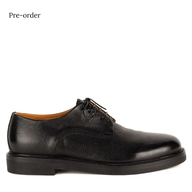 KRIS 96003<br> Carso black derby shoes made by ALBERTO FASCIANI