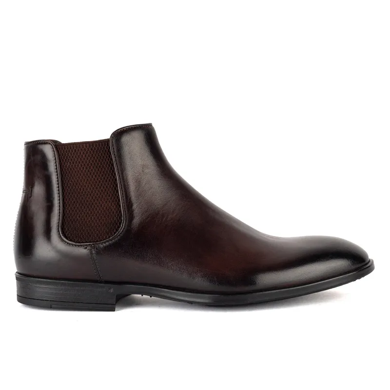 ESSENTIAL KRIS 96628<br> Classic Mahogany Chelsea boots made by ALBERTO FASCIANI