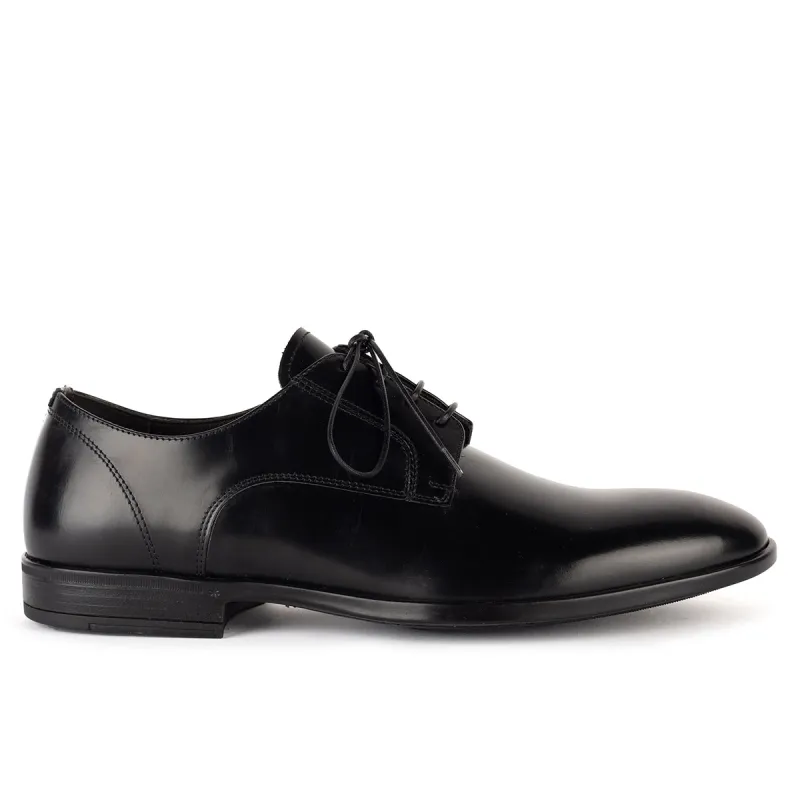 ESSENTIAL KRIS 96008<br> Black derby shoes made by ALBERTO FASCIANI