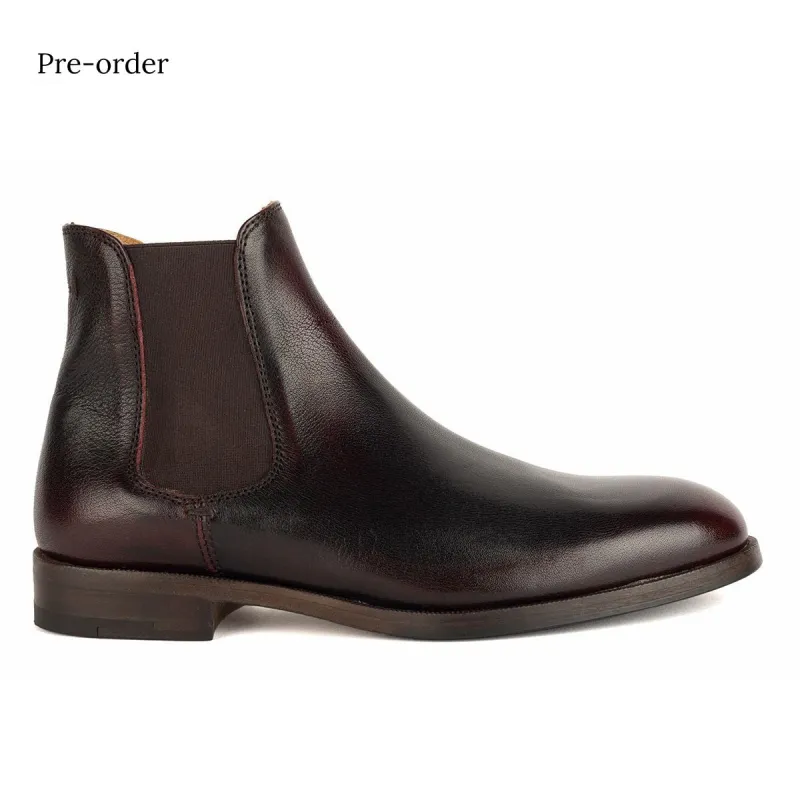 KARINA 95009<br> Bordeaux Chelsea boots made by ALBERTO FASCIANI