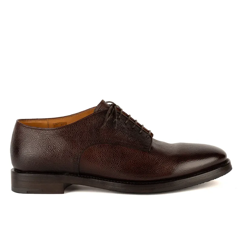 Ethan 59002<br> Textured calf derby shoes made by ALBERTO FASCIANI