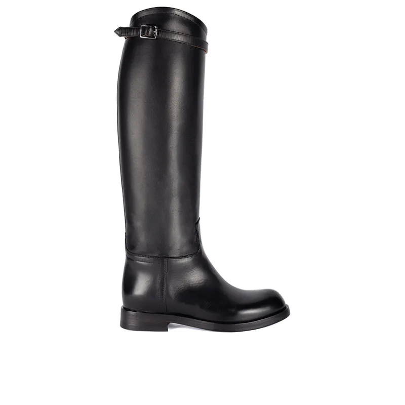 ISABEL 90025<br> Black High Boots made by ALBERTO FASCIANI