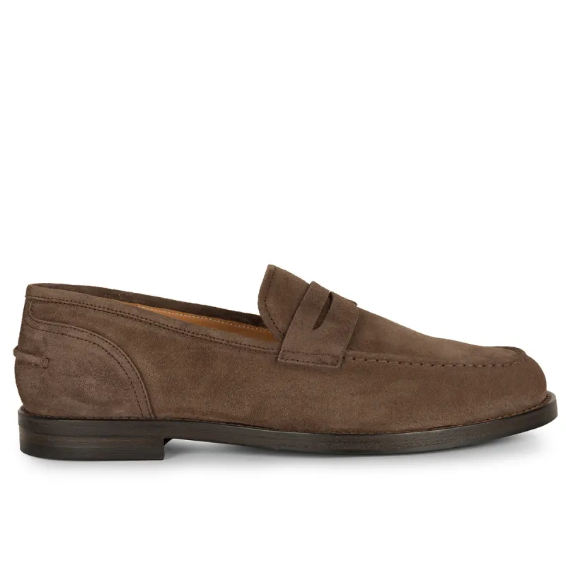 BRIAN 57020<br>Espresso Penny Loafer made by ALBERTO FASCIANI