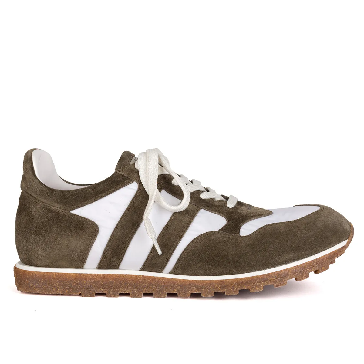 SPORT 6500<br> White & yerba sneakers sold by ALBERTO FASCIANI