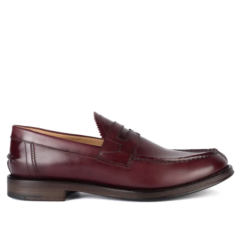 ETHAN 83016<br>Penny loafers burgundy made by ALBERTO FASCIANI