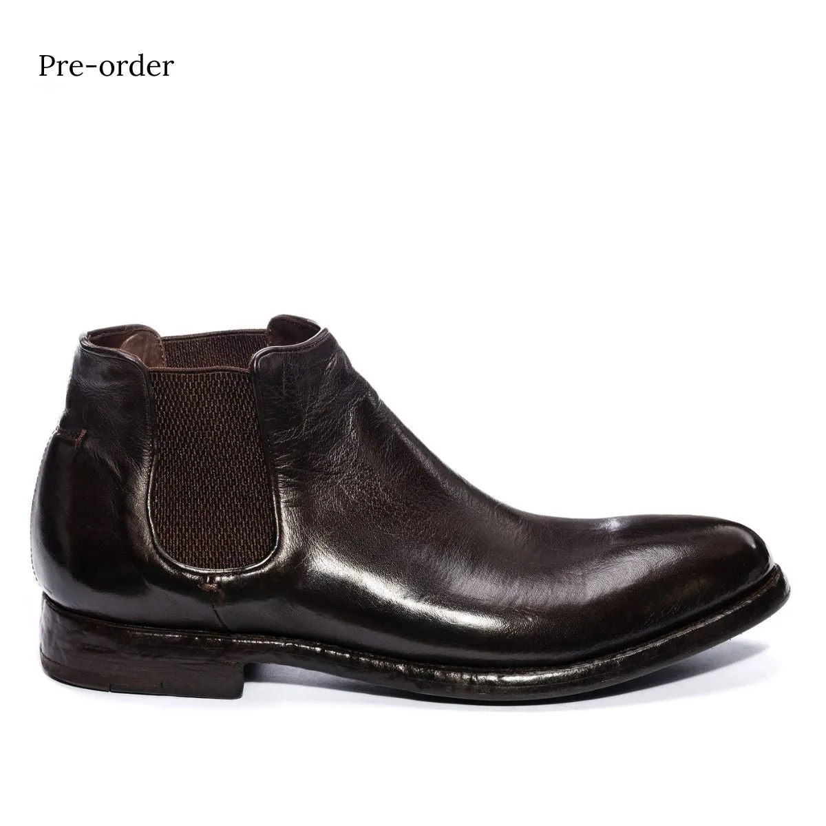 ELIAS 628 <br>Dark brown chelsea boot sold by ALBERTO FASCIANI