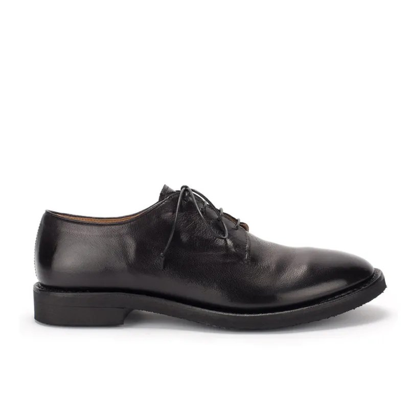 YAGO 55021<br>Black derby shoes made by ALBERTO FASCIANI