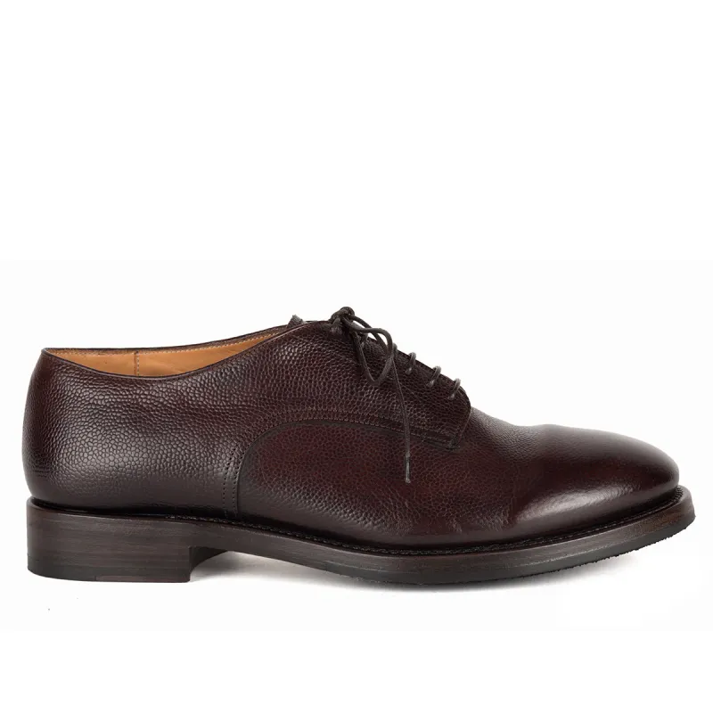 CALEB 71005<br>Textured Brown derby made by ALBERTO FASCIANI