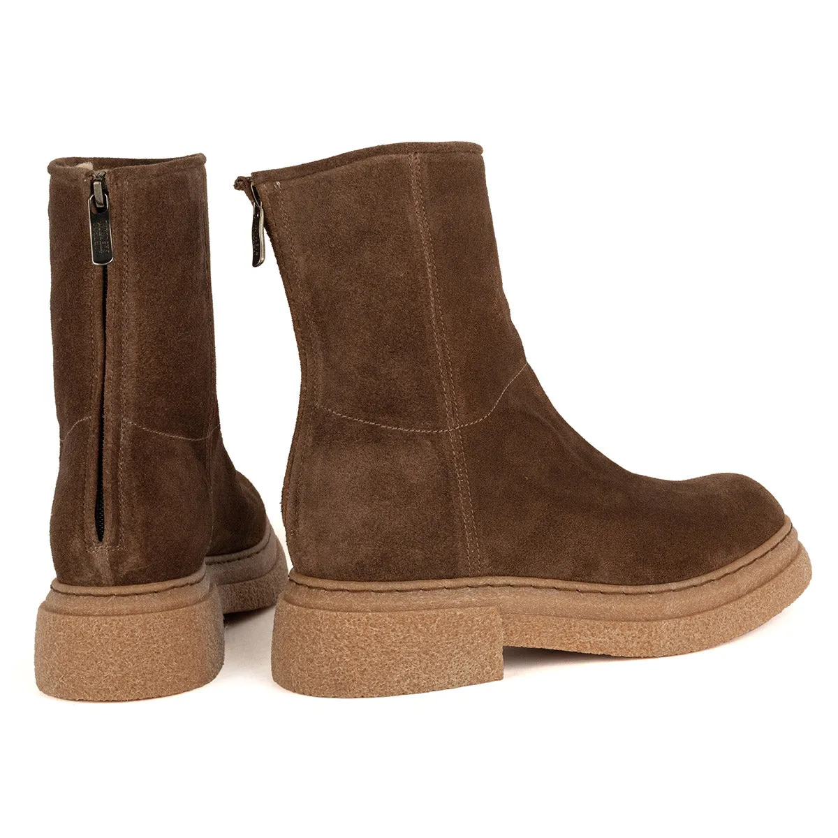 GILL 86032<br> Chocolate suede boots sold by ALBERTO FASCIANI product image thumbnail 3