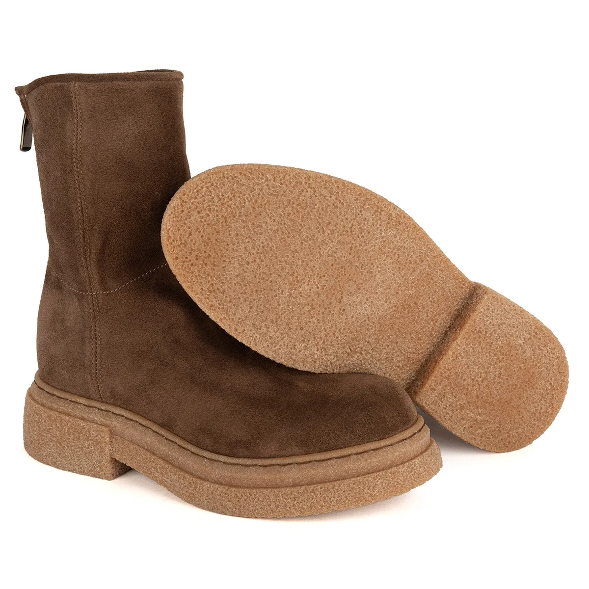 GILL 86032<br> Chocolate suede boots sold by ALBERTO FASCIANI product image thumbnail 4