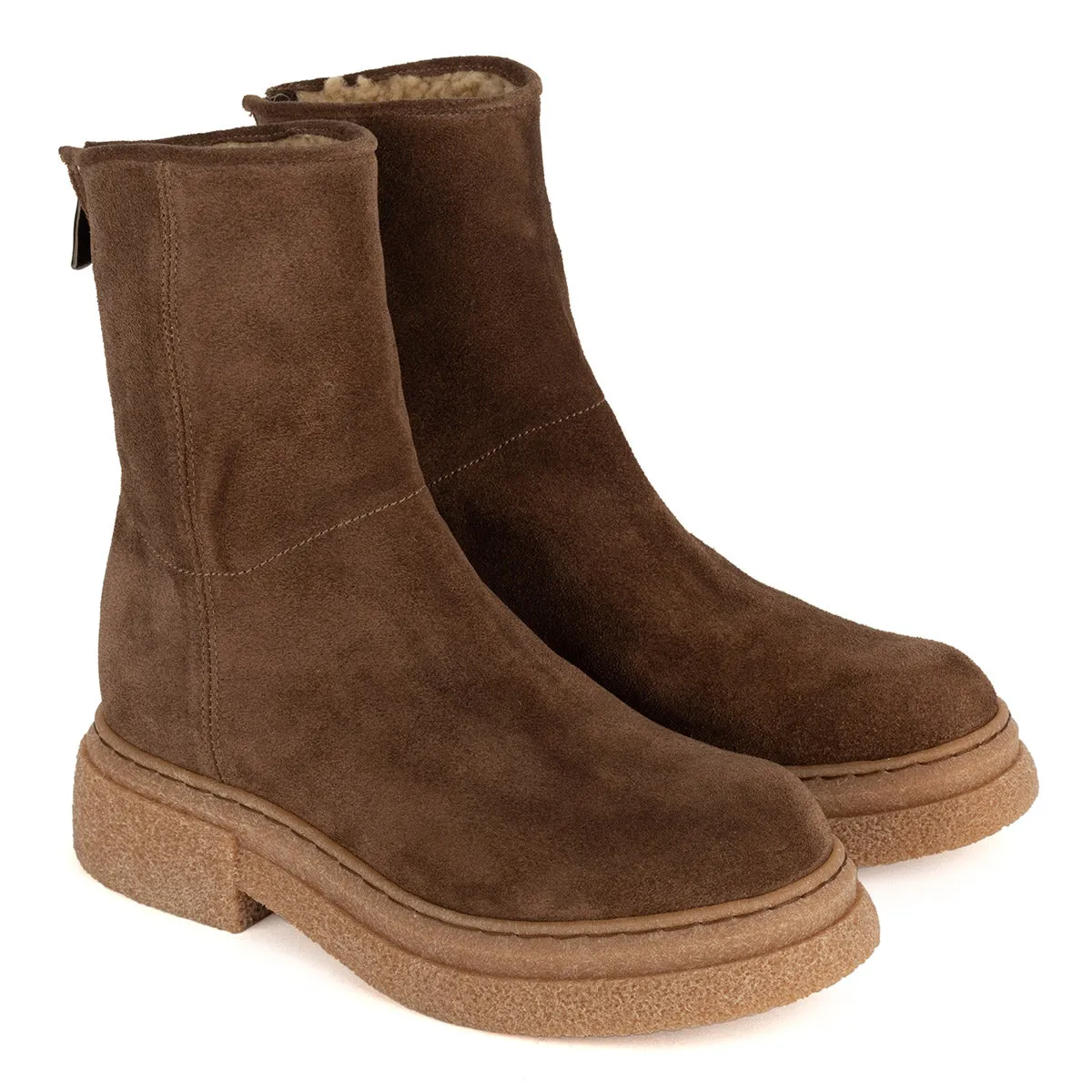 GILL 86032<br> Chocolate suede boots sold by ALBERTO FASCIANI product image thumbnail 2