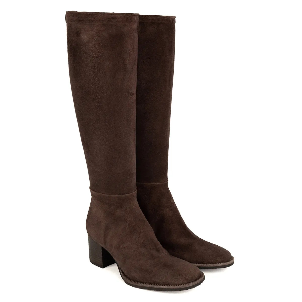KARINA 95002<br> Brown coffee suede high boots sold by ALBERTO FASCIANI product image thumbnail 2