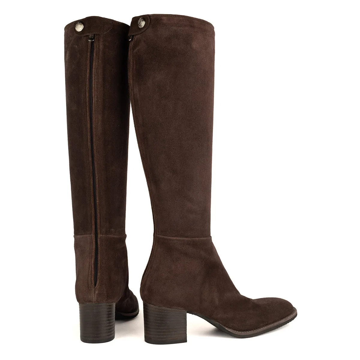 KARINA 95002<br> Brown coffee suede high boots sold by ALBERTO FASCIANI product image thumbnail 3