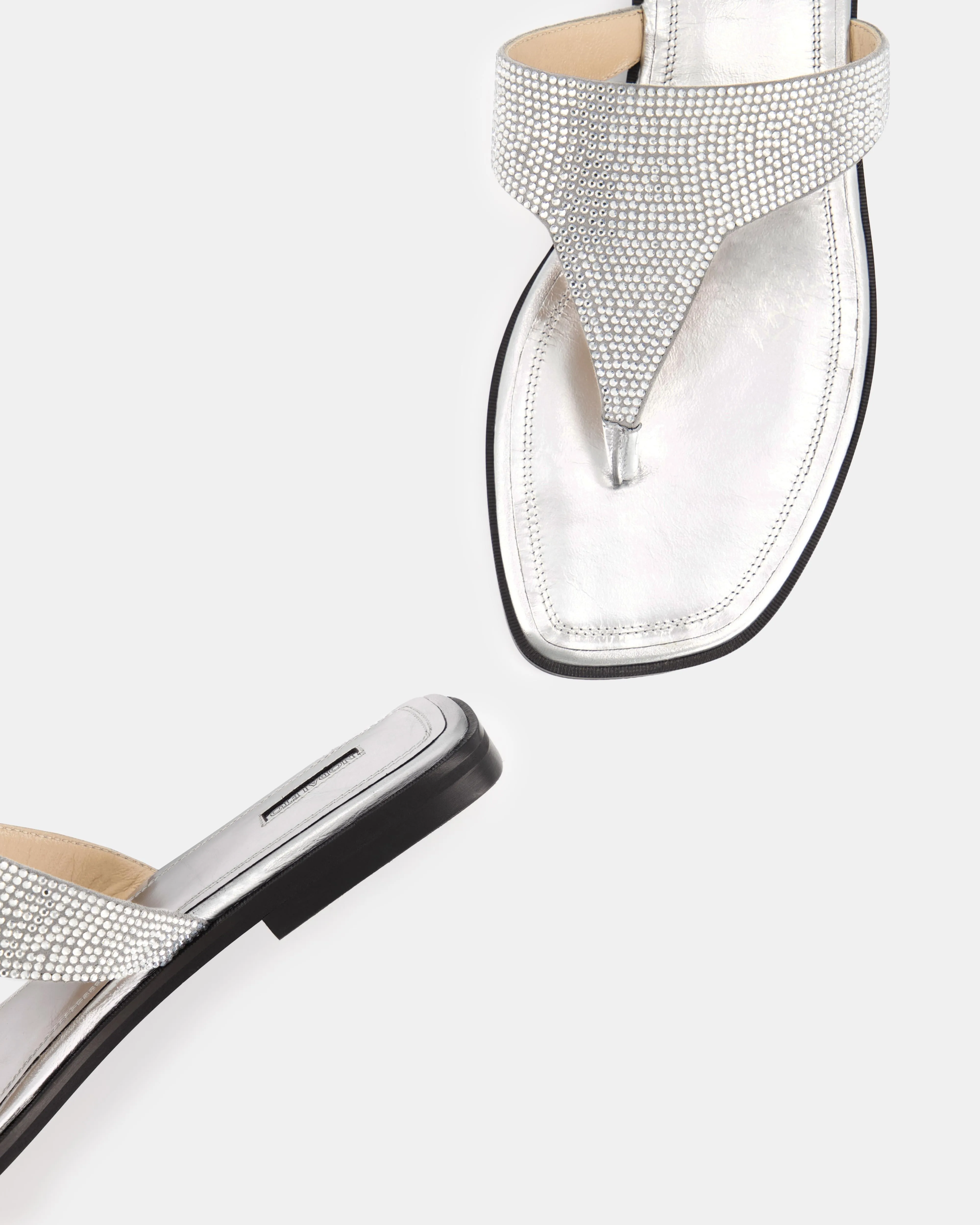 Bulla Nova Flat Silver Metallic Nappa sold by NODALETO product image thumbnail 2