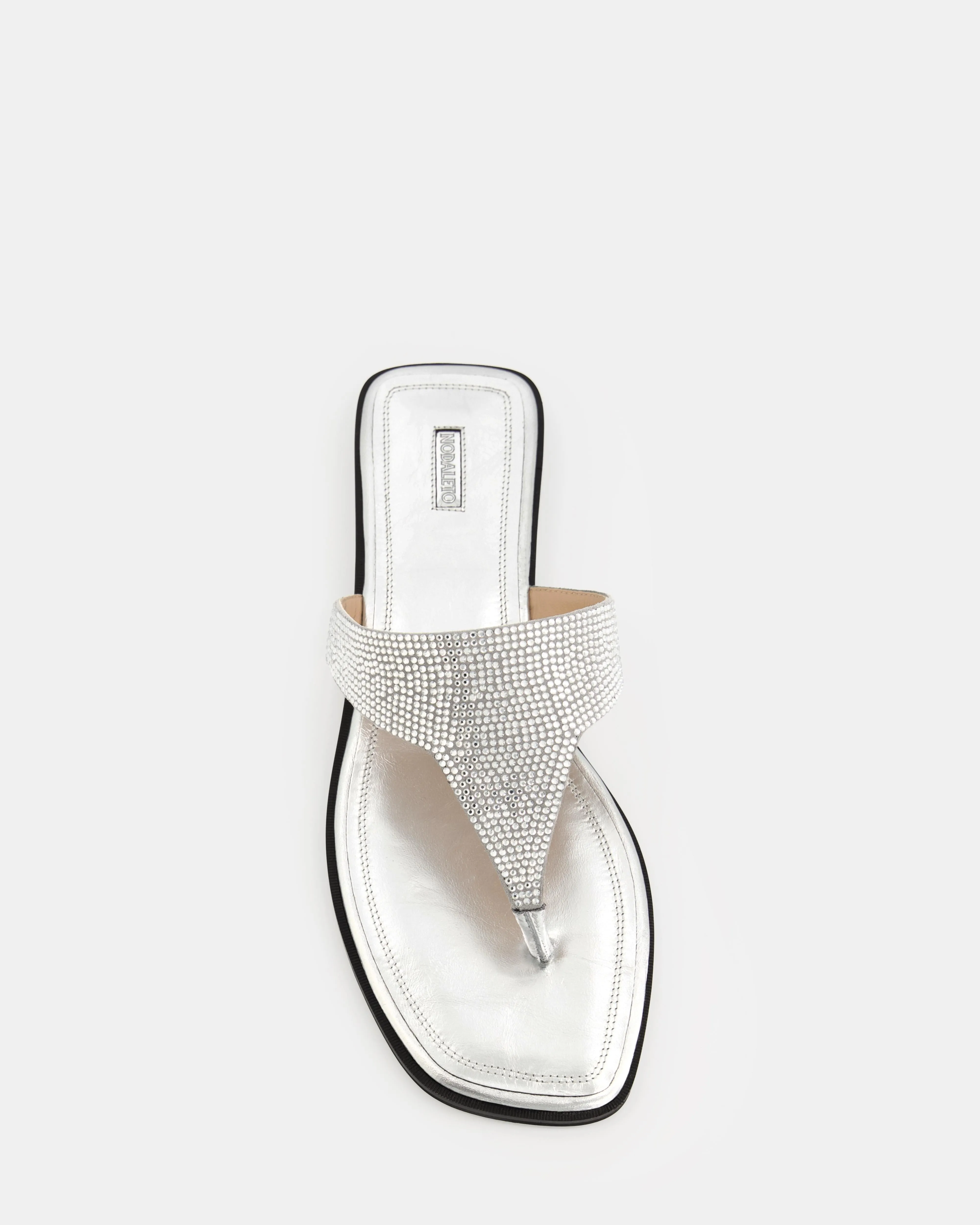 Bulla Nova Flat Silver Metallic Nappa sold by NODALETO product image thumbnail 3
