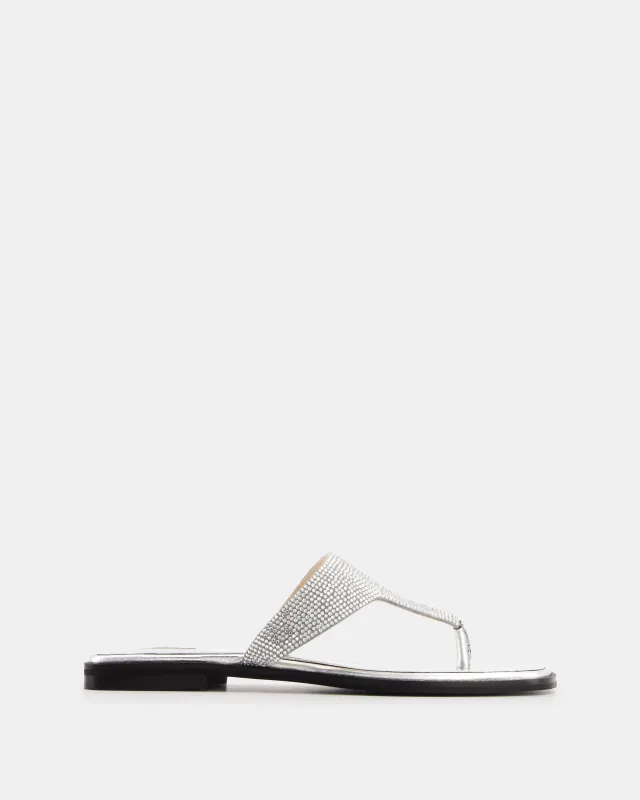 Bulla Nova Flat Silver Metallic Nappa made by NODALETO