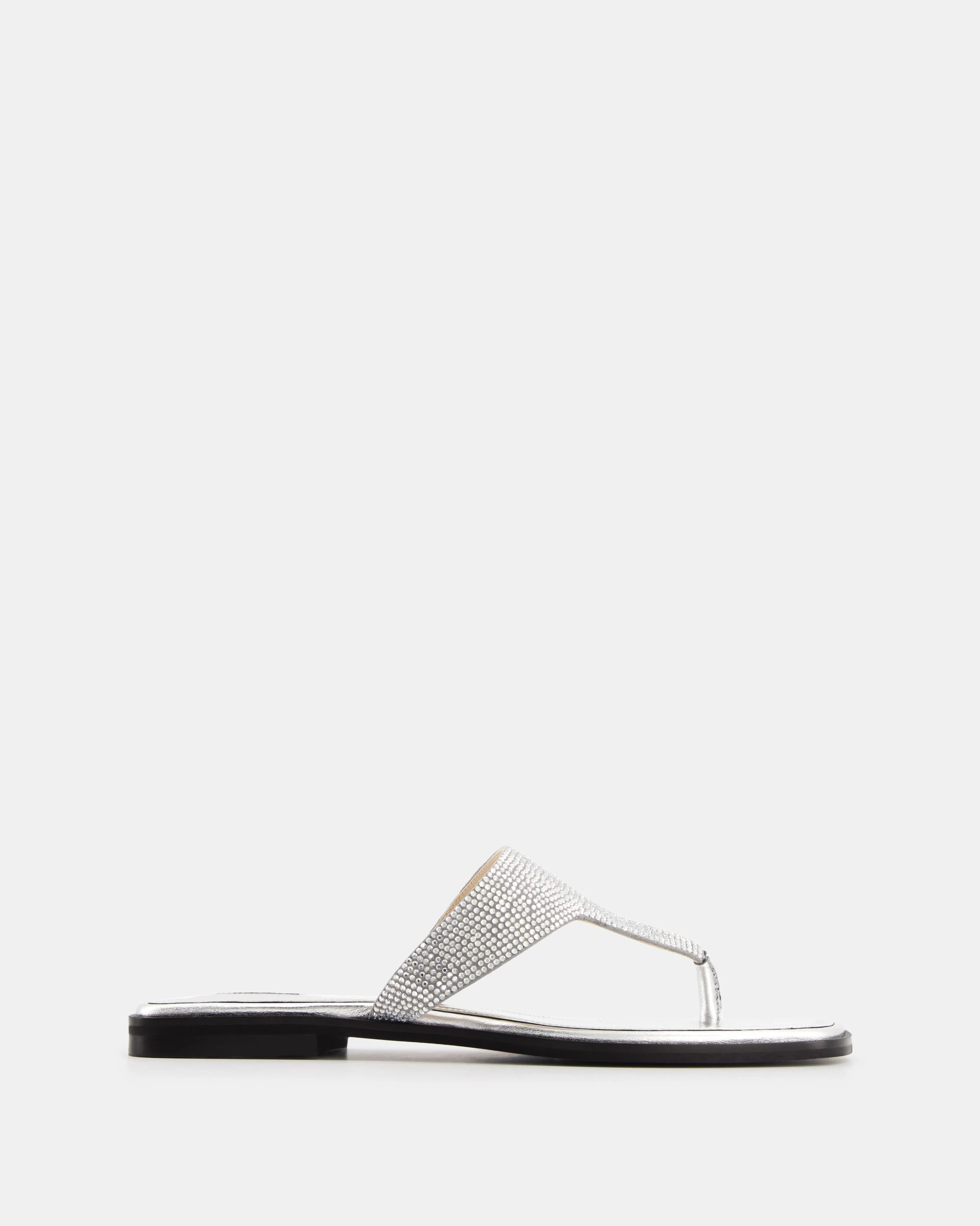 Bulla Nova Flat Silver Metallic Nappa sold by NODALETO