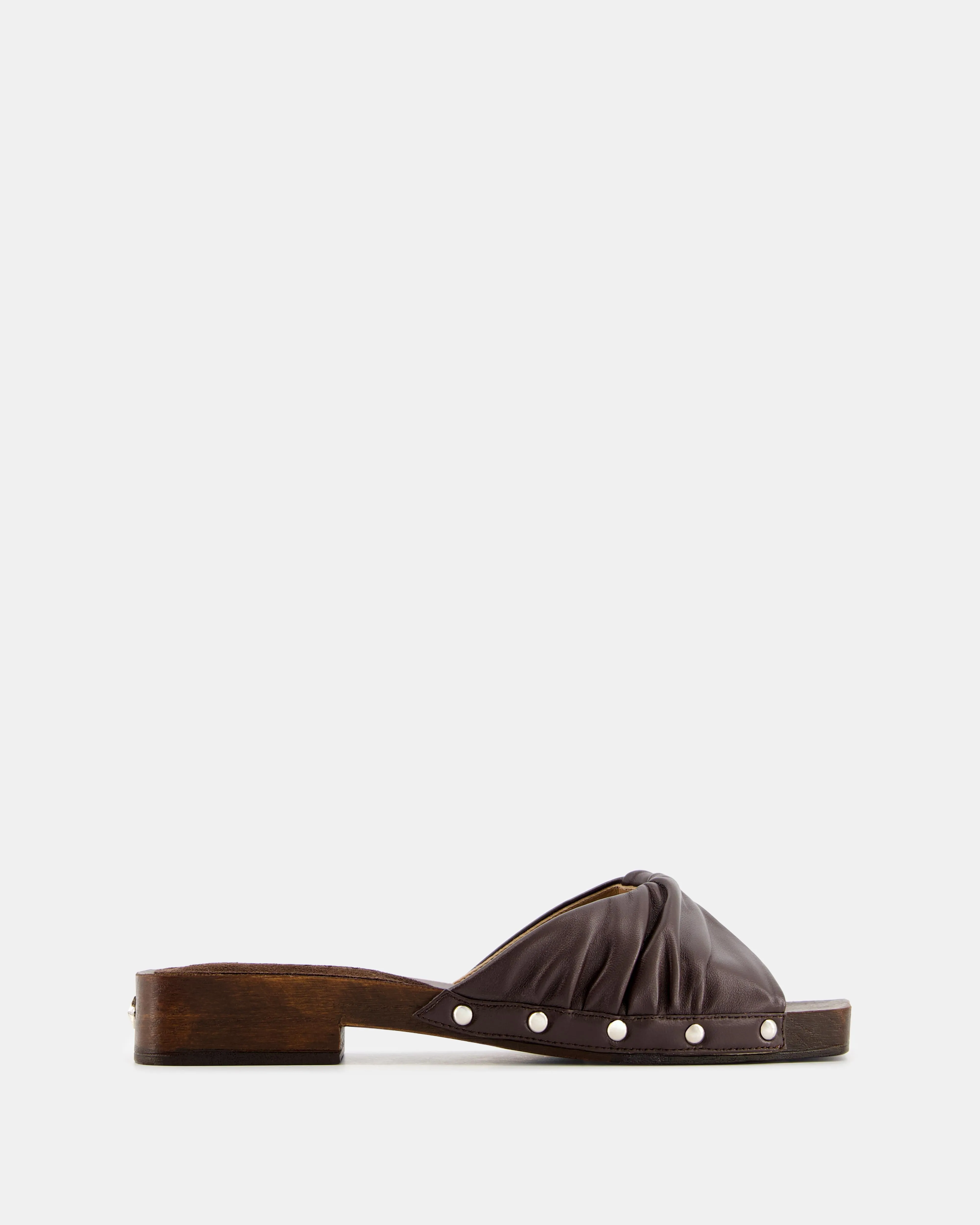 Bulla Mellow Flat Clog Dark Brown sold by NODALETO